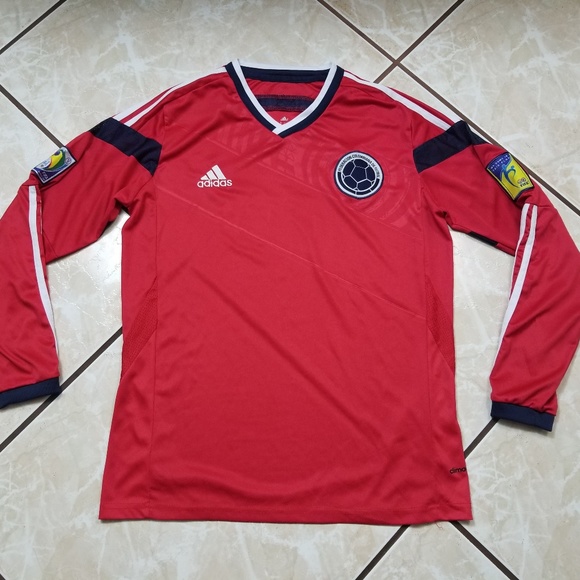 Adidas Colombia 2014 World Cup Long Sleeve Jersey Adidas Colombia 2014 World Cup Long Sleeve Jersey